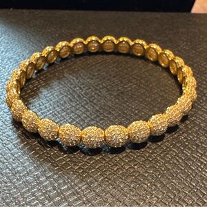 Baublebar stretch Gold and pave CZ Bracelet